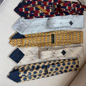 Ermenegildo Zegna Tie Collection - Navy, Silver, Mustard, Beige